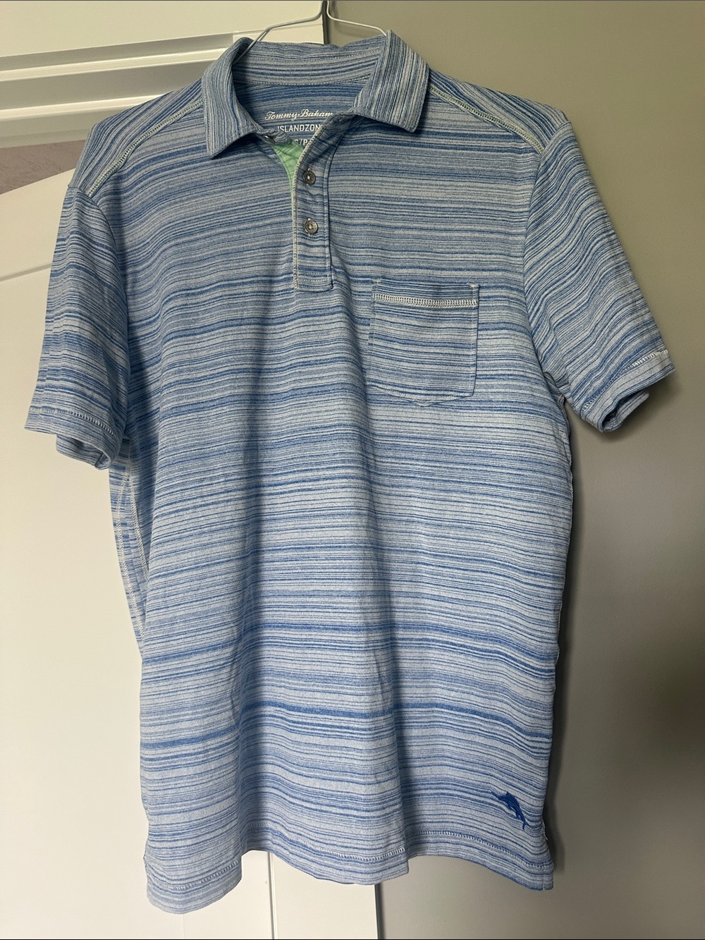 Tommy Bahama Blue Striped Polo Shirt - ISLAND ZONE
